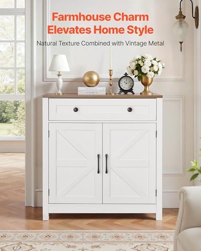 VEVOR Buffet Cabinet, Farmhouse Sideboard Cabinet with Drawer, 30" Coffe...