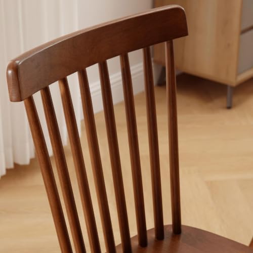 Windsor Dining Chairs Set of 2, Spindle Back Wooden Chairs