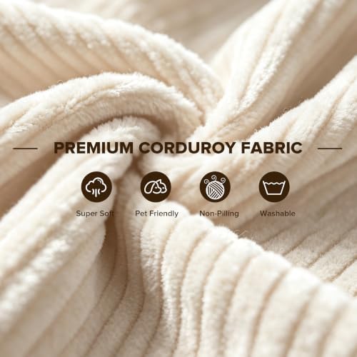 107" Modular Sectional Sofa, L Shaped Cloud Couch with Movable Ottoman |...