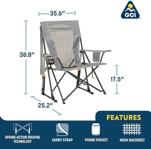 GCI Outdoor Comfort Pro Rocker Outdoor Rocking Chair with Beverage Holder