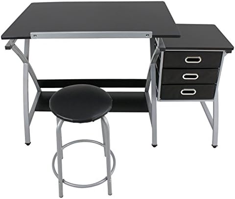 SUPER DEAL Adjustable Drafting Table Art & Craft Drawing Desk Craft Stati...