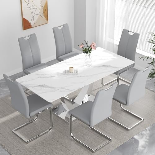 yeag Modern Dining Chairs Set of 6, Upholstered Kitchen Room Chairs High Back...