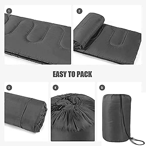 10 Pack Sleeping Bags for Adults Cold Weather Bulk for Homeless People, 4 Sea...