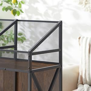 EYOCAL 6 Grids Vinyl Record Storage Holder Rack, Wooden Record Display Table ...