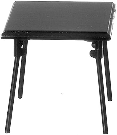 Aztec Imports, Inc. Dollhouse Miniature 5-Pc. Black Metal Folding Table &...