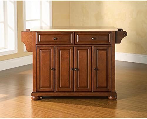 HomeStock Full Size Kitchen Island with Countertop & Storage Modern Kitch...