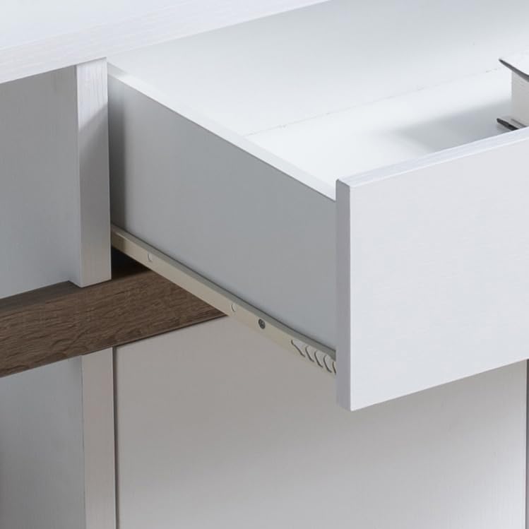 Modern Kitchen Pantry, White Buffet Storage Cabinet with 4 Shelves, Easy to M...