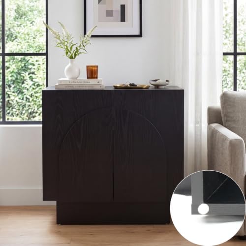 Ya-Home Black Sideboard Buffet Cabinet with Storage Set of 2, 63” Modern Side...