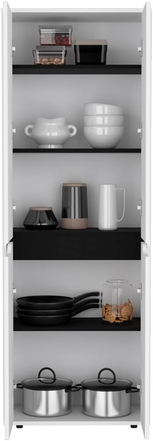 23.6" D*11.8" W*66.9" H Freestanding Storage Cabinet with 3 Sh...