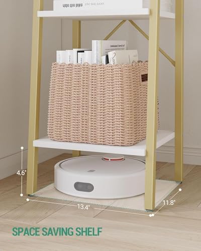 Hzuaneri Ladder Shelf, Bookshelf, Freestanding Corner Storage Shelf