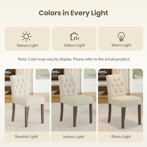 Upholstered Dining Chairs Set of 6 - Modern Parsons Chairs