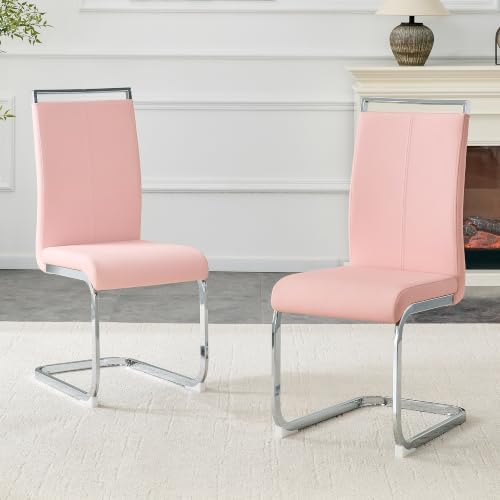 Baysitone Modern Dining Chairs Set of 2, Side Dining Room Chairs, High Back K...