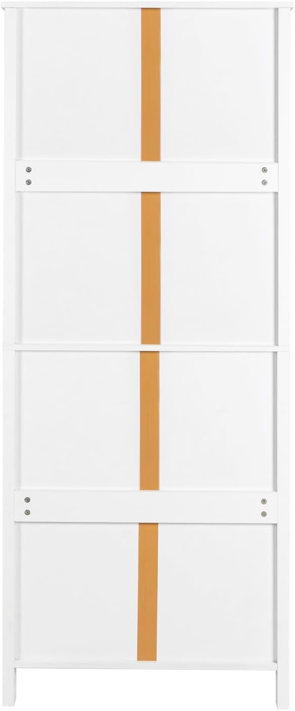 70.87" Tall Kitchen Pantry Storage Cabinet with 4 Doors and Drawer, Whit...
