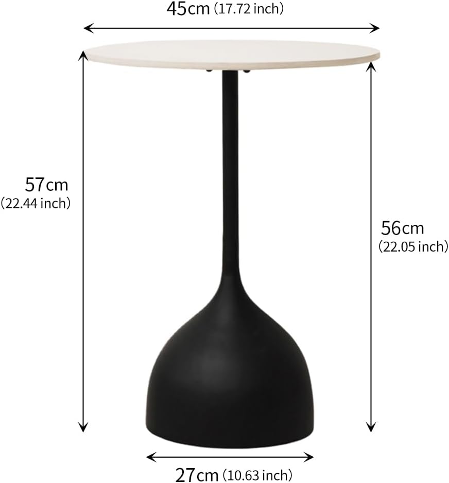 Side Table with Marble Top Metal End Table Modern Sofa Side End Table Outdoor...