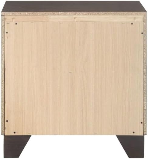 Nightstand with 2 Drawers in Espresso Finish,for Small Spaces