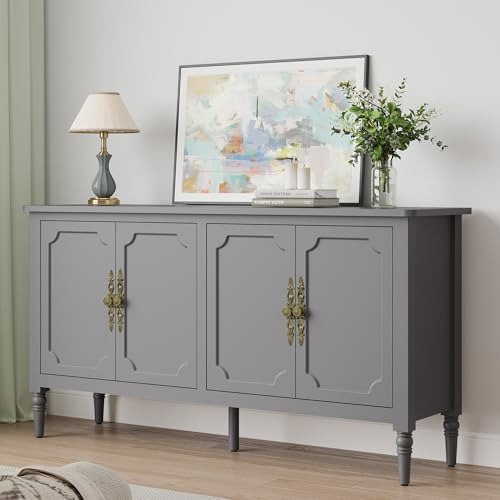 RoyalCraft Buffet Cabinet with Storage, 59" Painted Sideboard Coffee Bar