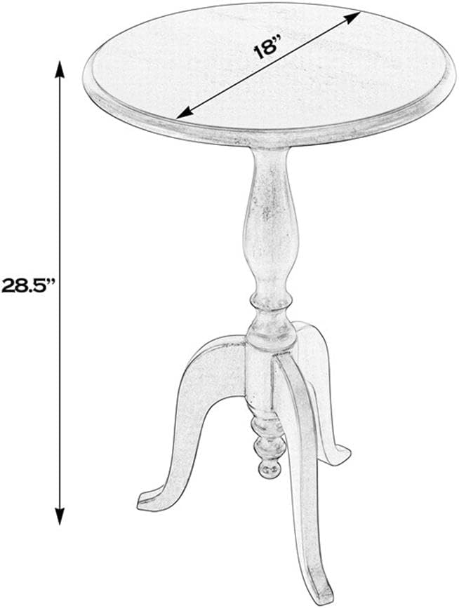 Beaumont Lane Traditional Round Wood Pedestal Side Table, 18" W x 28.5&q...