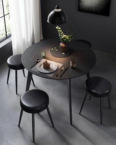 VASAGLE Dining Chairs Stools Set of 2, Upholstered, PU Leather