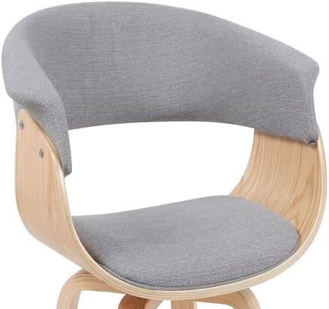 Armen Living Summer Mid-Century Upholstered Dining Chair in Grey and Patterne...