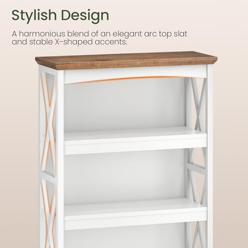 CHOEZON 4-Tier Bookshelf, 42.9" Small Bookcase, Floor Standing Organizer...