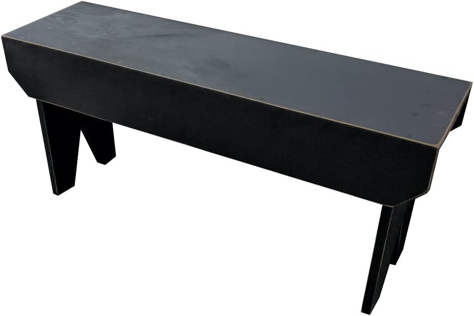 Sawdust City 4 Foot Wood Bench (Old Black)