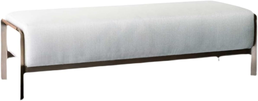 Modern End of Bed Bench with Metal Legs, Upholstered Entryway for Living Room...