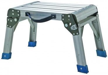 Step Stool and Working Platform 350 Lbs. Capacity Foldable Anodized Aluminum ...