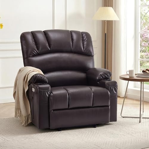 MCombo Oversized Power Lift Recliner Chair for Elderly R7092 (Dark Brown) | S...