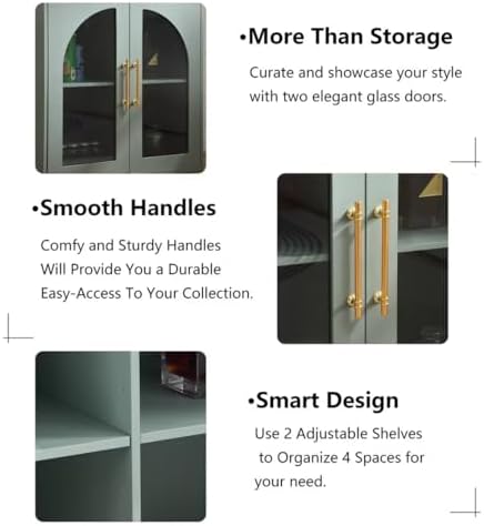 31.5'' Display Sideboard Cabinet With Arched Glass Doors