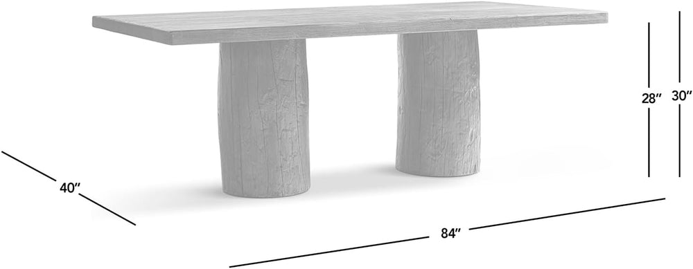 Jennifer Taylor Home Arbor 84" Solid Reclaimed Elm Double Pedestal 8-Per...