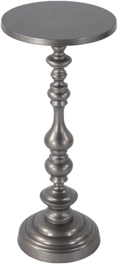 Butler Specialty Company Mario 10 in. W Rnd Metal Pedestal End Table - Nickel