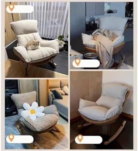 Rocking Recliner Chair with Footrest & Lumbar Support, Tech Cloth Single ...