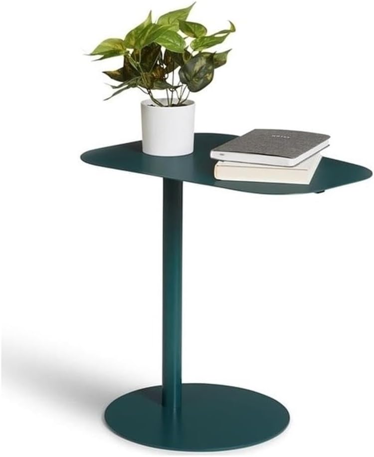 Pemberly Row Modern Metal End Table, 20 in H x 19.75 in W, C-Shaped Space-Sav...