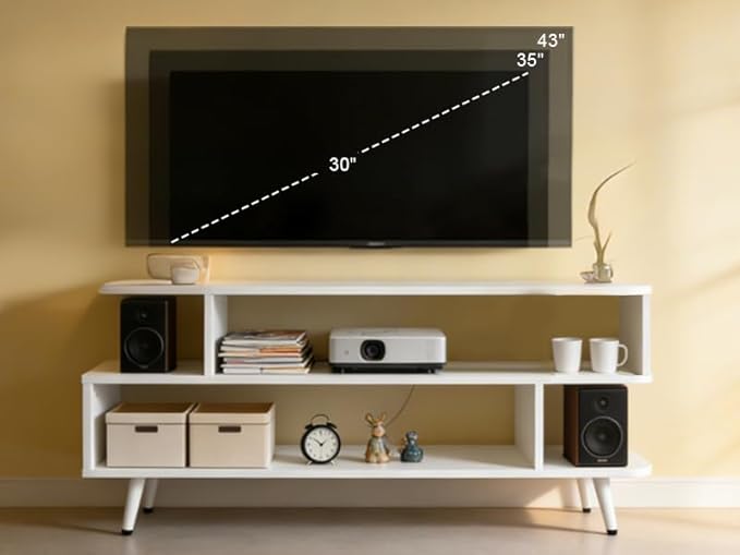 Lightdot TV Stand for TVs up to 45'', Modern Entertainment Center wit...