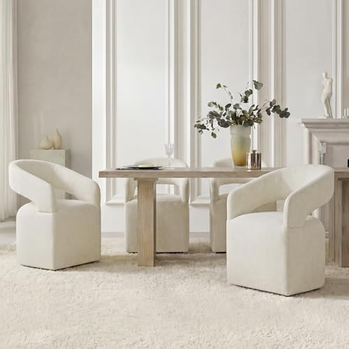 KISLOT Upholstered Dining Chairs Set of 4, Modern Arm Kitchen & Dining Ro...