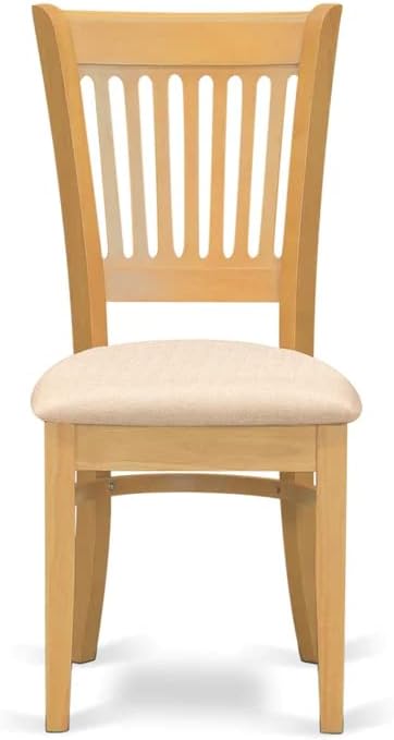 East West Furniture VAC-OAK-C Vancouver Dining Chairs - Linen Fabric Upholste...