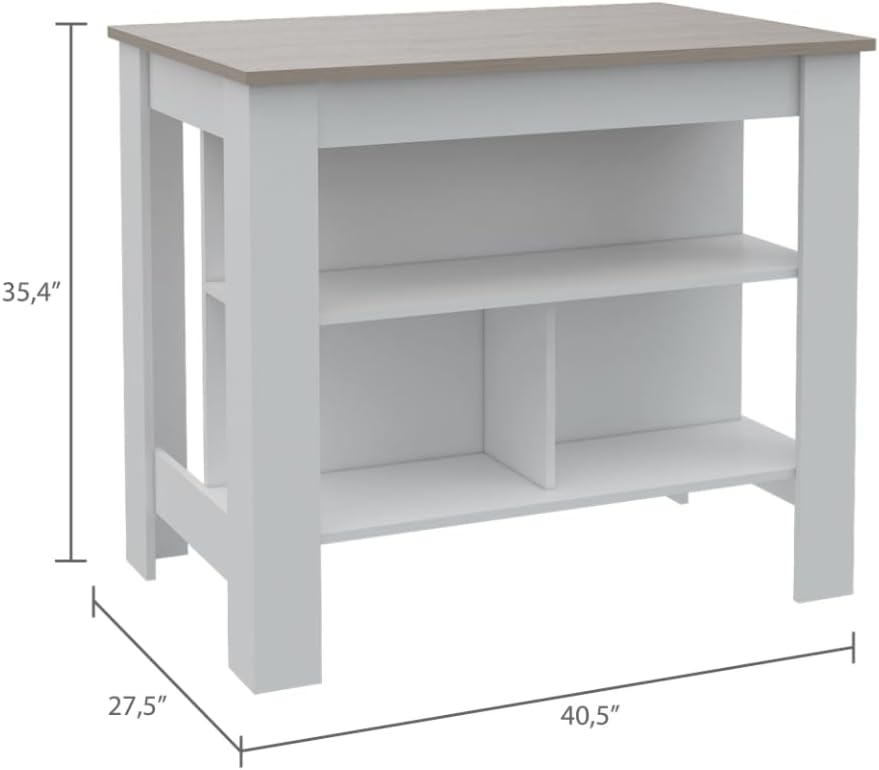 8-Shelf 2-Door Kitchen Island and Pantry Cabinet Set | Includes 8 shelves and...