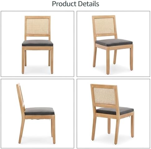 French Country Dining Chairs Set of 6, Grey Modern Kitchen & Dining Room ...
