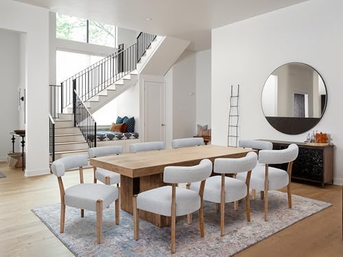 RNKSFX Upholstered Dining Chairs Set of 8, Wooden Kitchen & Dining Room C...