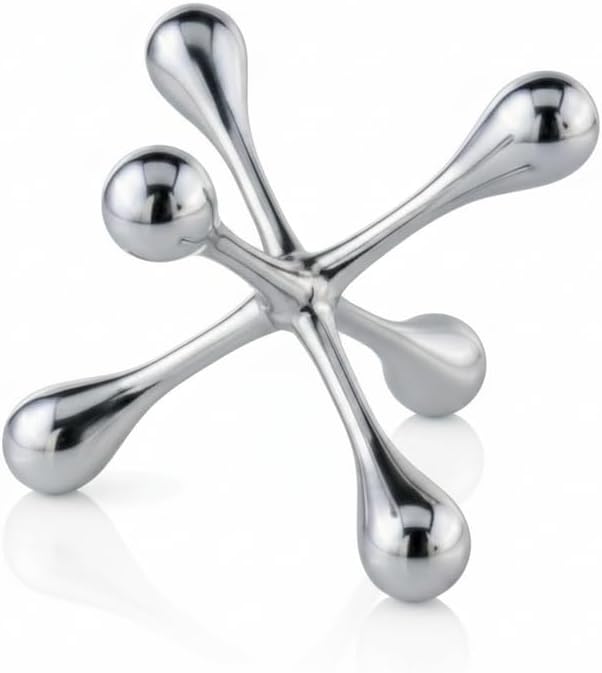 Cantillo Cast Aluminum Jack Sculpture – Modern Decorative Accent for Coffee T...