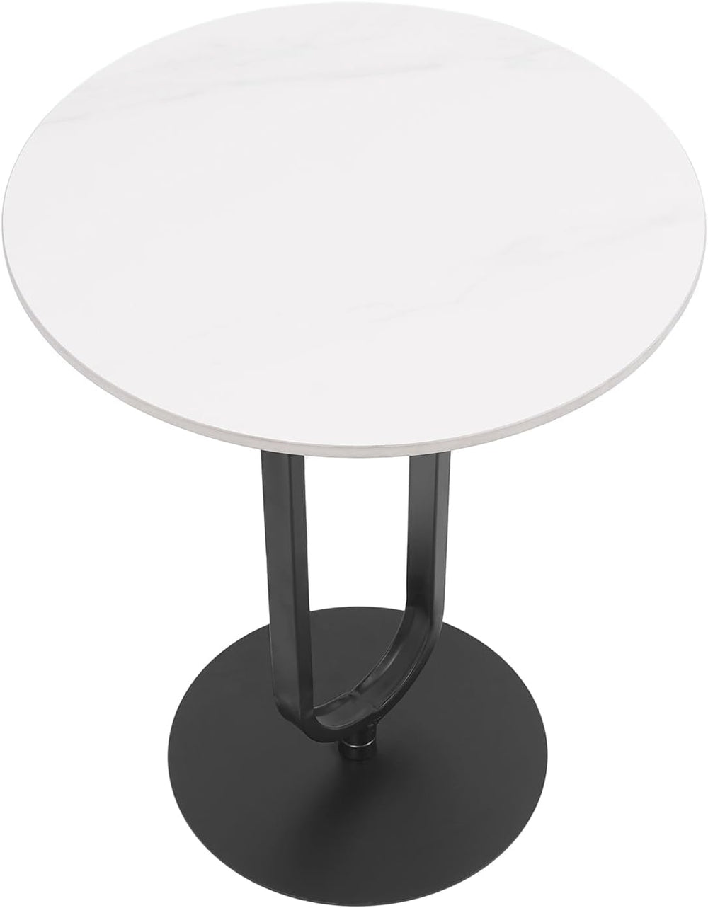 Marble White Side End Table, White Round Coffee Table Sofa Side Table Modern ...