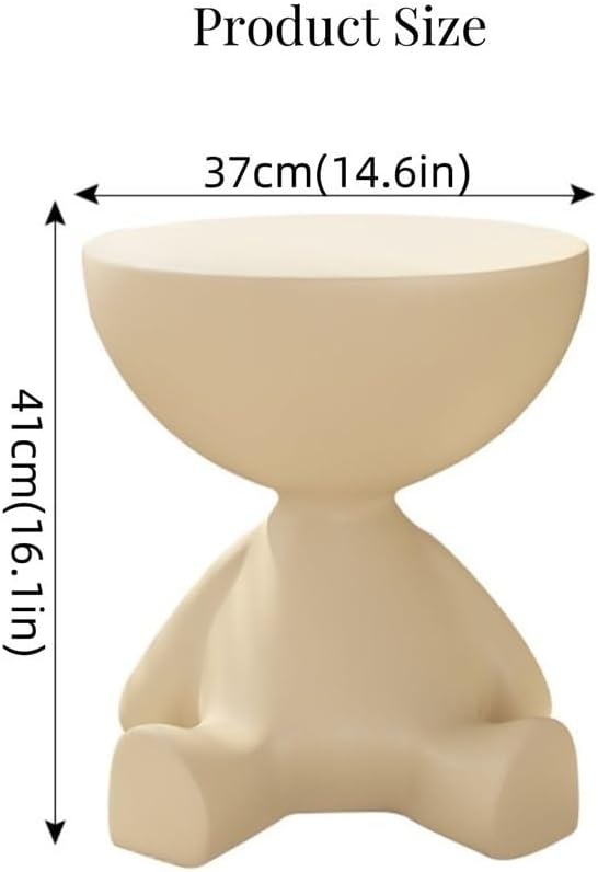 Round End Table with Storage, Cute Sofa Side Table, Versatile Nightstand, Mod...