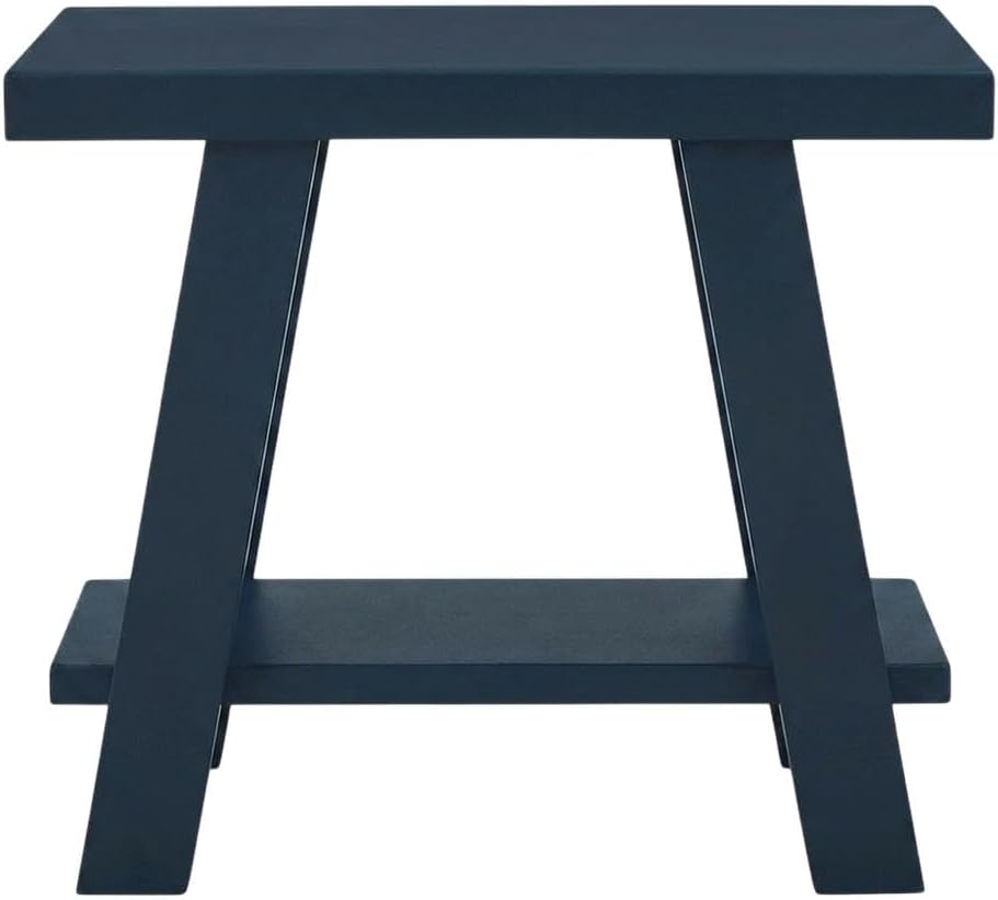 Furnifact Navy Blue, Side Table, Manufactured Wood Construction, Open Shelf, ...