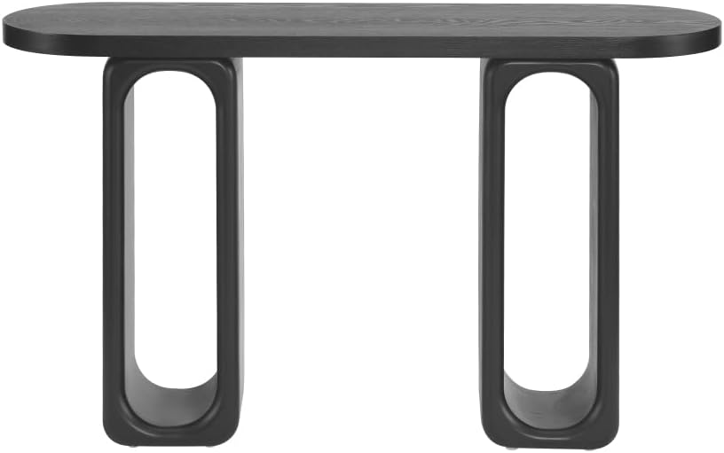 50" Modern Console Table with Oval Cutout Legs, Entryway Table with Wood...