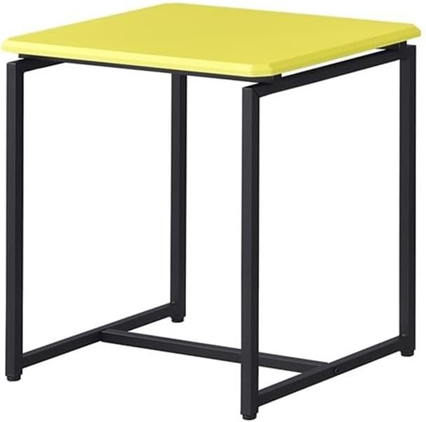 Lilola Home GT 3 Piece Yellow Carbon Fiber Wrap Coffee Table and End Table Set