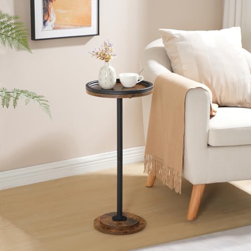 HOOBRO Small Round Side Tables, Drink Tables, Coffee Martini Tables