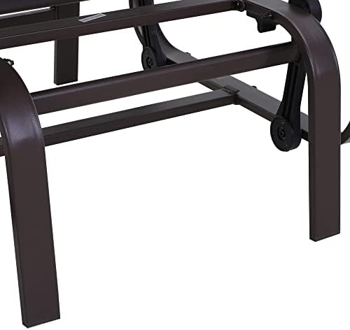 Outsunny Outdoor Glider Chair, Smooth Gliding Mechanism, Brown | Gliders for ...