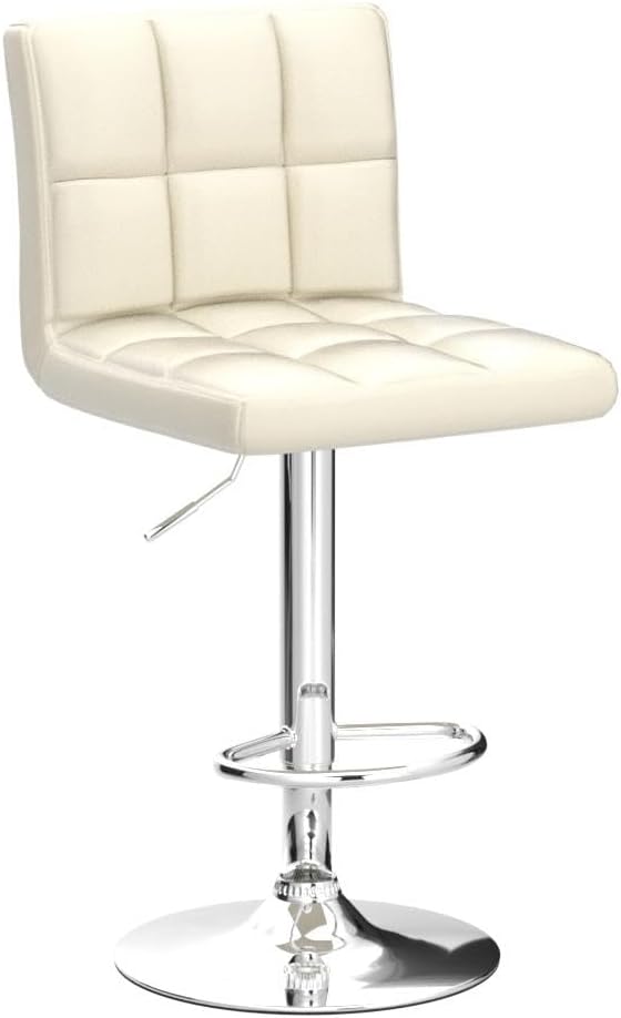 Yaheetech Bar Stools Set of 2, Adjustable PU Leather Swivel Barstools, Modern...