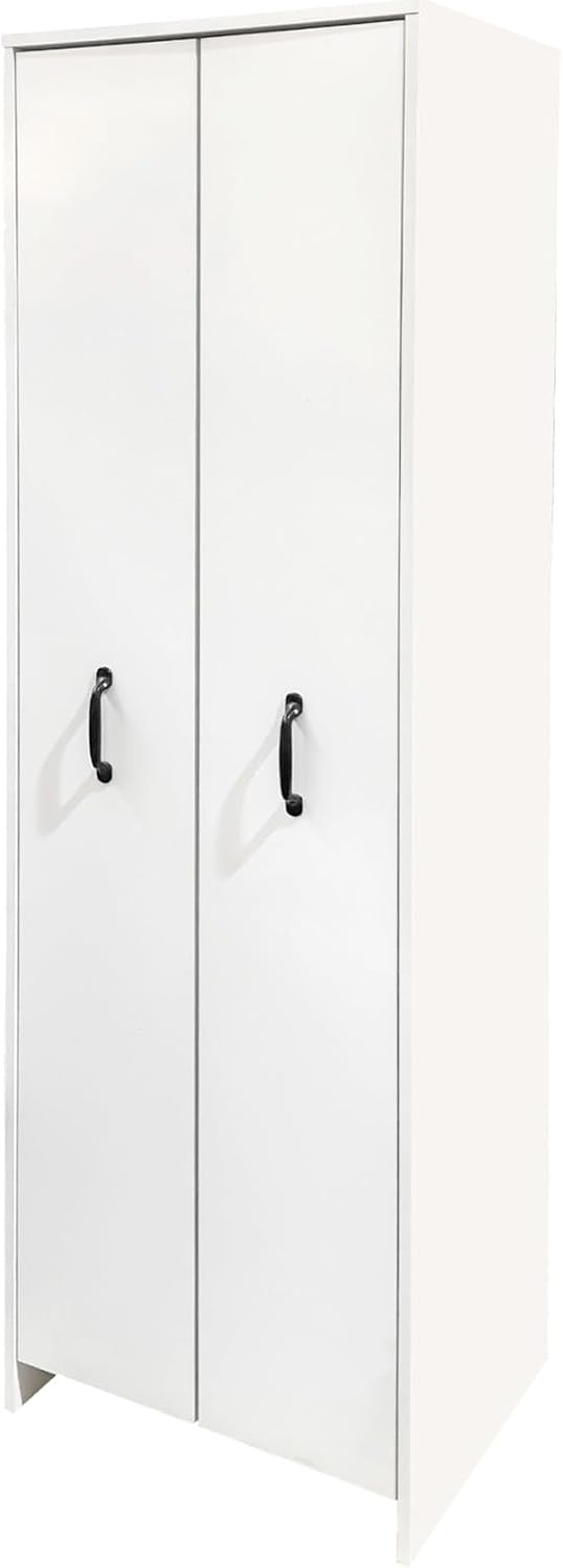 JOYSOURCE Tall Kitchen Pantry Cabinet with Pull-Out Shelves Large 2- Door Fre...