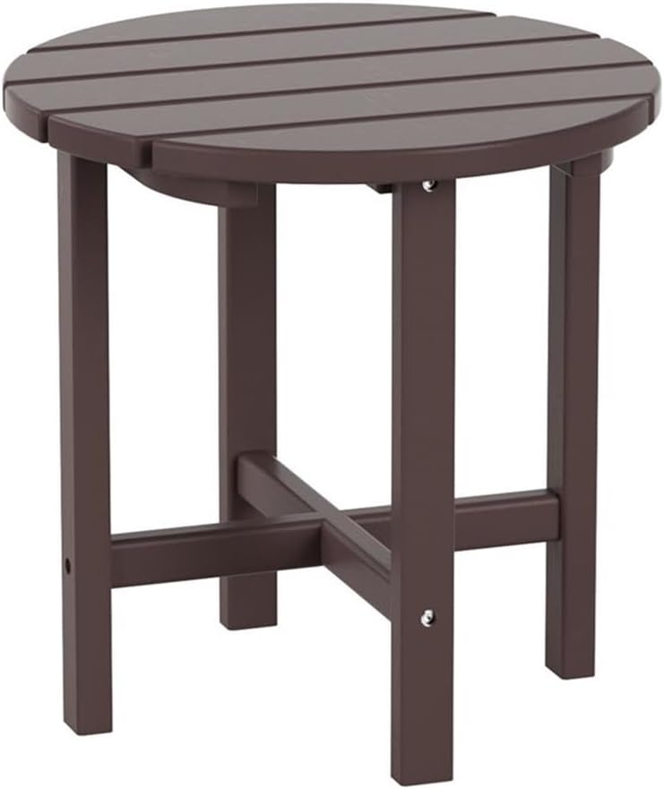 Costaelm Round Outdoor Side Tables, Adirondack Patio Tables for Outside, HDPE...